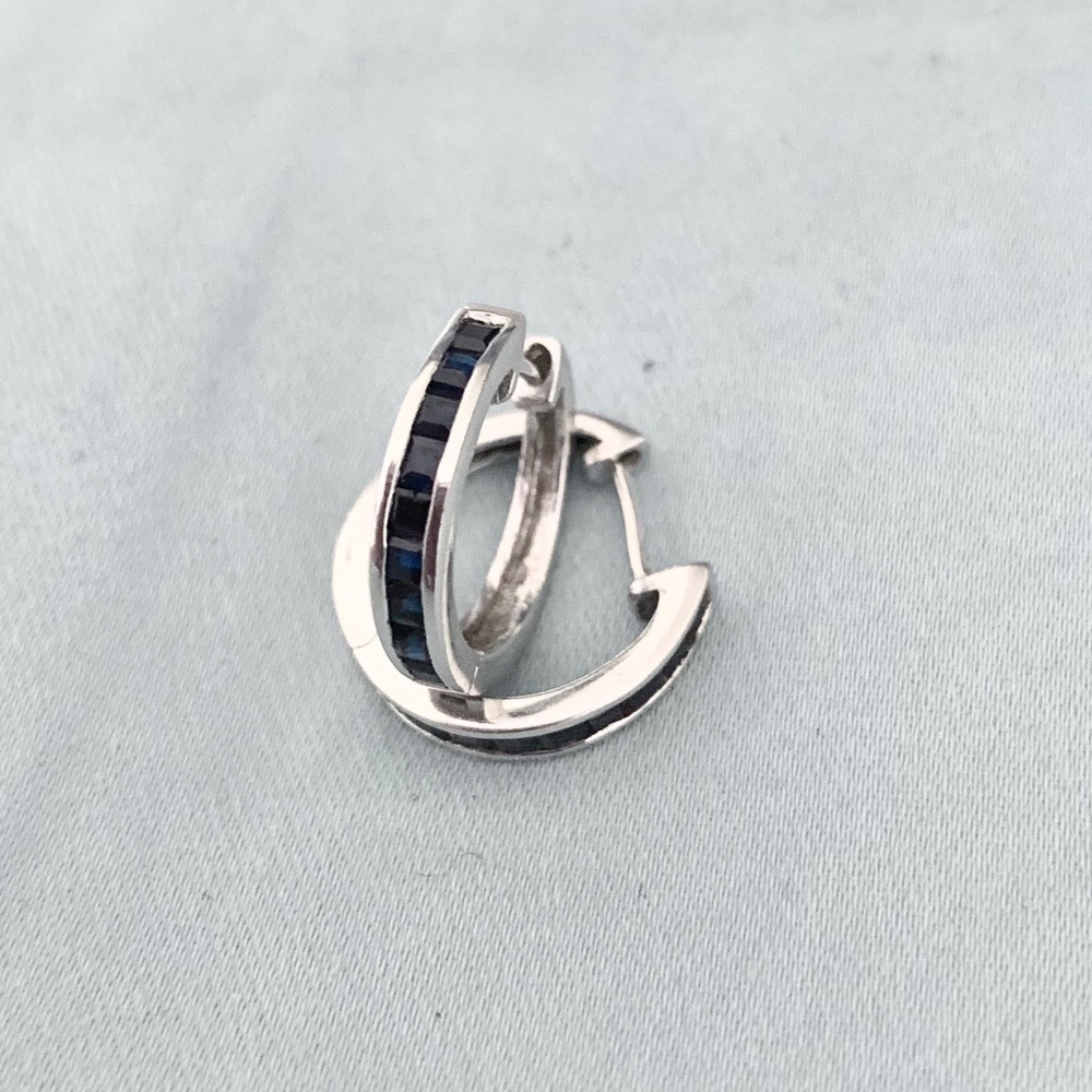 Sapphire Hoop Earrings